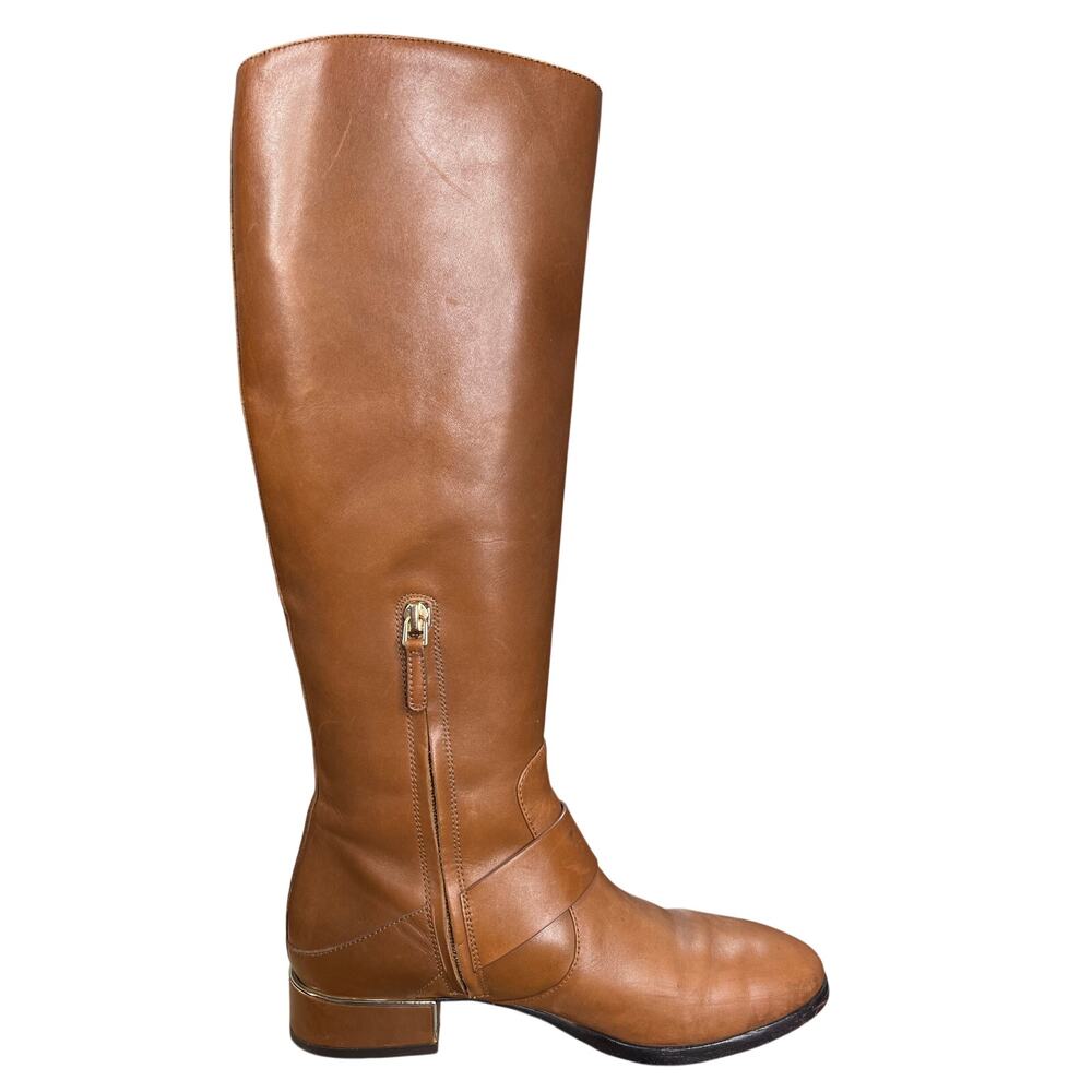 Tory Burch Women’s Sofia Brown Leather Riding Boots Size US 8 - Picture 4 of 10